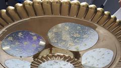 Bronze Light Fixture with Glass Insets