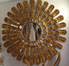 Antique Gilt Sunburst Mirror