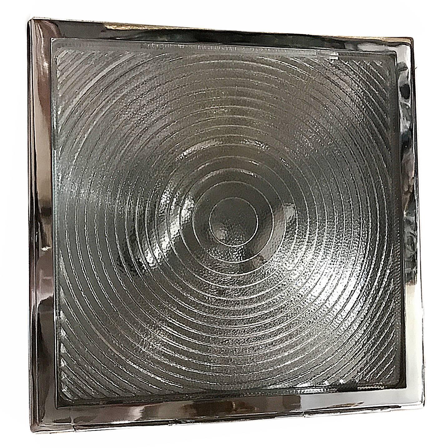 Set of Square Flush Mounted Fixtures, Sold Individually In Good Condition For Sale In New York, NY
