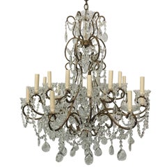 Large Italian Crystal Chandelier