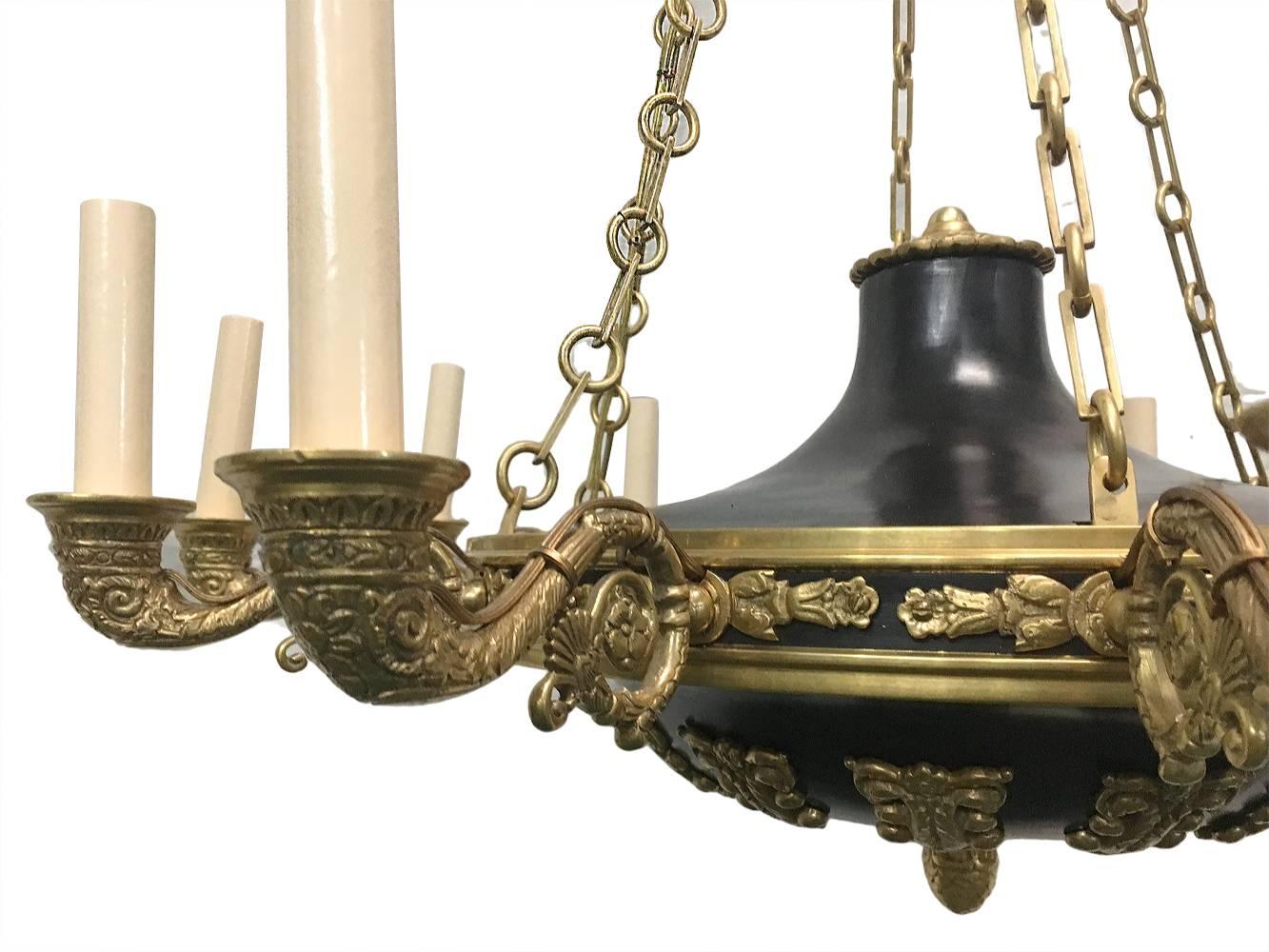 Francese Grande lampadario Impero in vendita