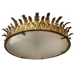 Gilt Metal Light Fixture