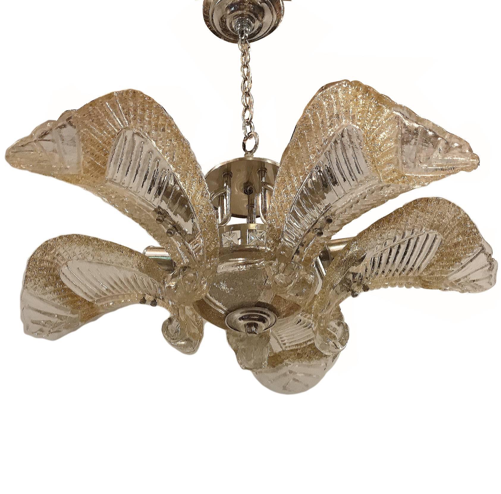 Murano Glass Semi Flush Light Fixture 1