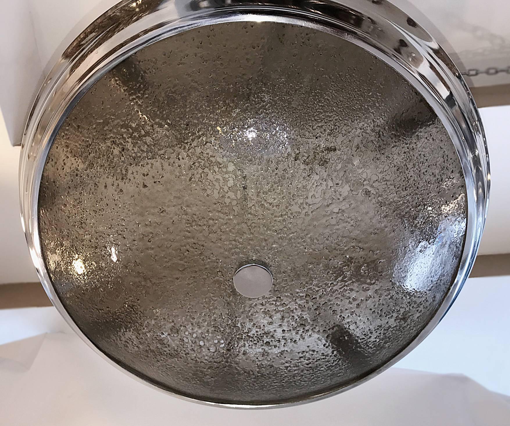Francese Coppia di lampade nichelate in stile moderno in vendita