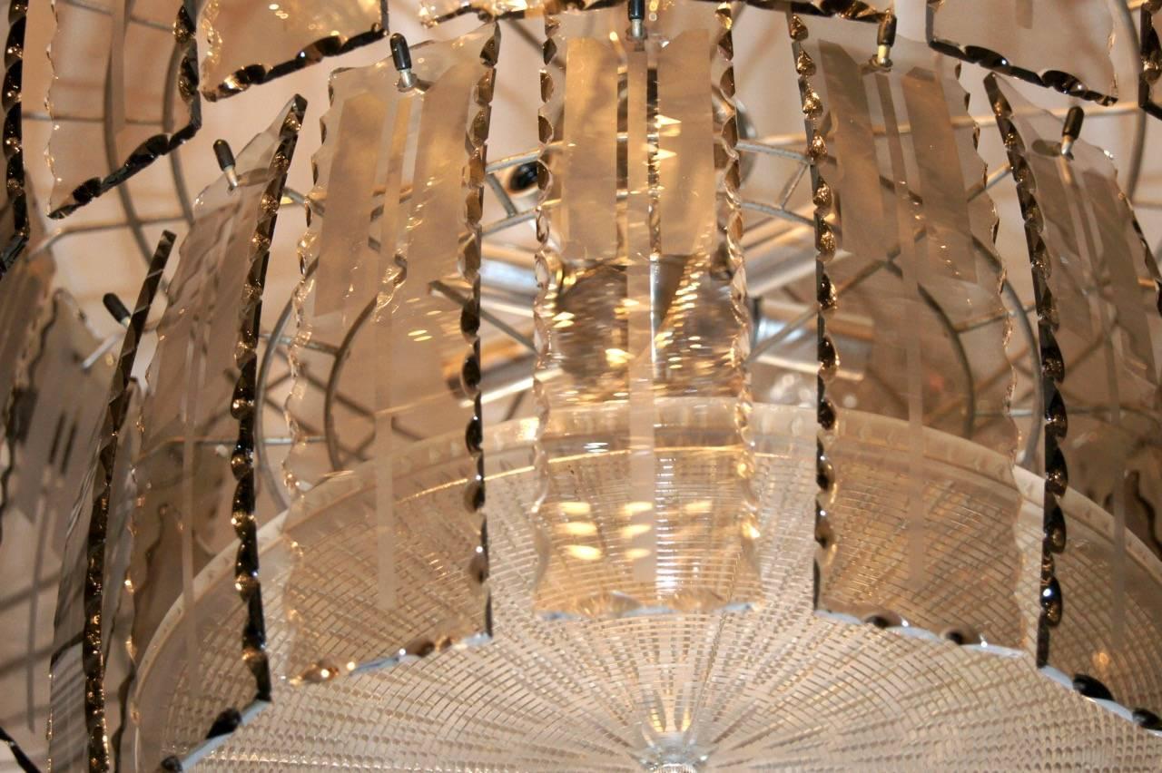 italien Lustre en verre fumé en vente