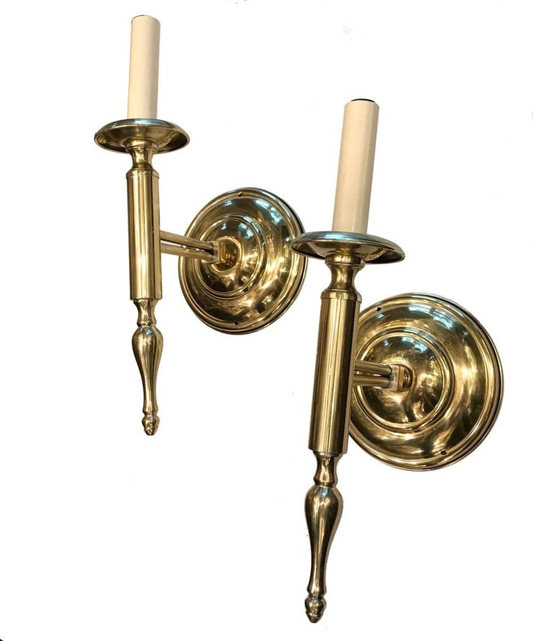 Set of Eight Neo Classic Gilt Sconces For Sale at 1stDibs