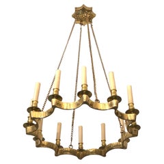 Set di 3 lampadari dorati moderni a forma di stella, venduti singolarmente