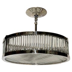 Set of Nickel Plated Fixture with Glass Rods. Sold Individually.