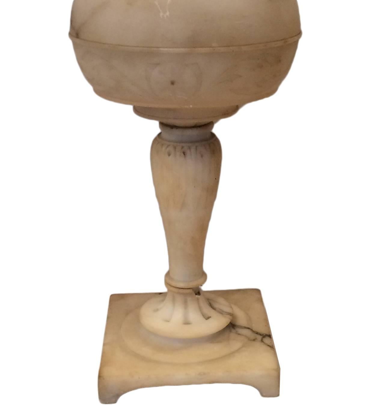 alabaster lamp antique