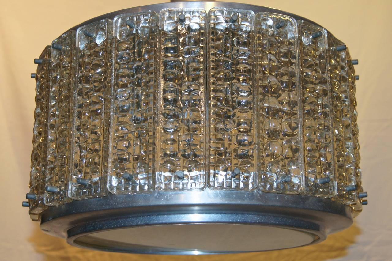 Moderne Glass Light Fixture In Excellent Condition For Sale In New York, NY