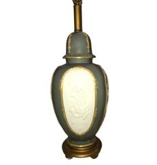 Large Single Celadon Lamp