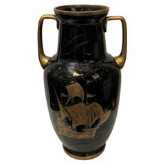 Antique English Nautical Glass Vase