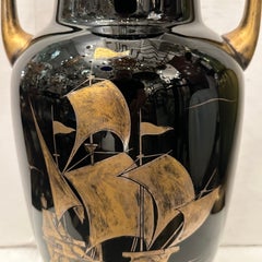 Antique English Nautical Glass Vase