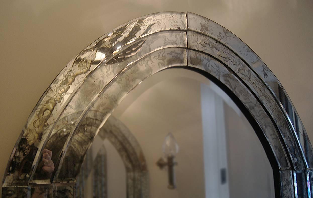 Pair of Italian Arched Mirrors For Sale 1