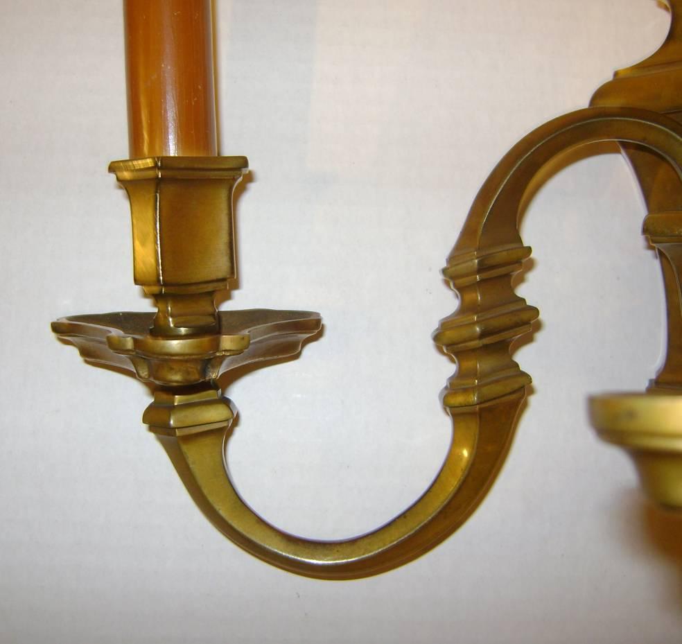 Italian Set of Bronze Neoclassic Sconces, Sold in Pairs For Sale