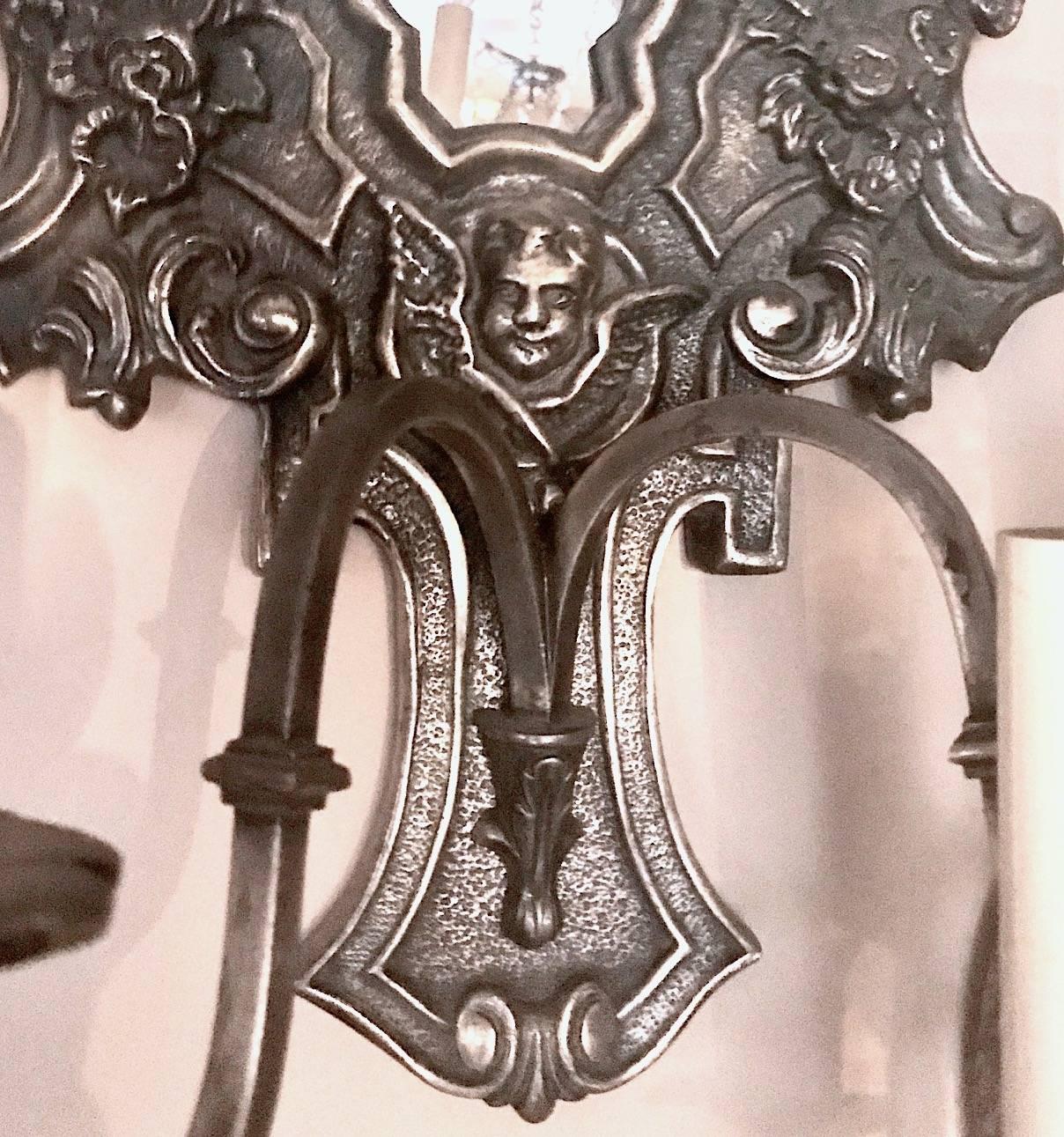 Applique italiane placcate in argento In condizioni buone in vendita a New York, NY