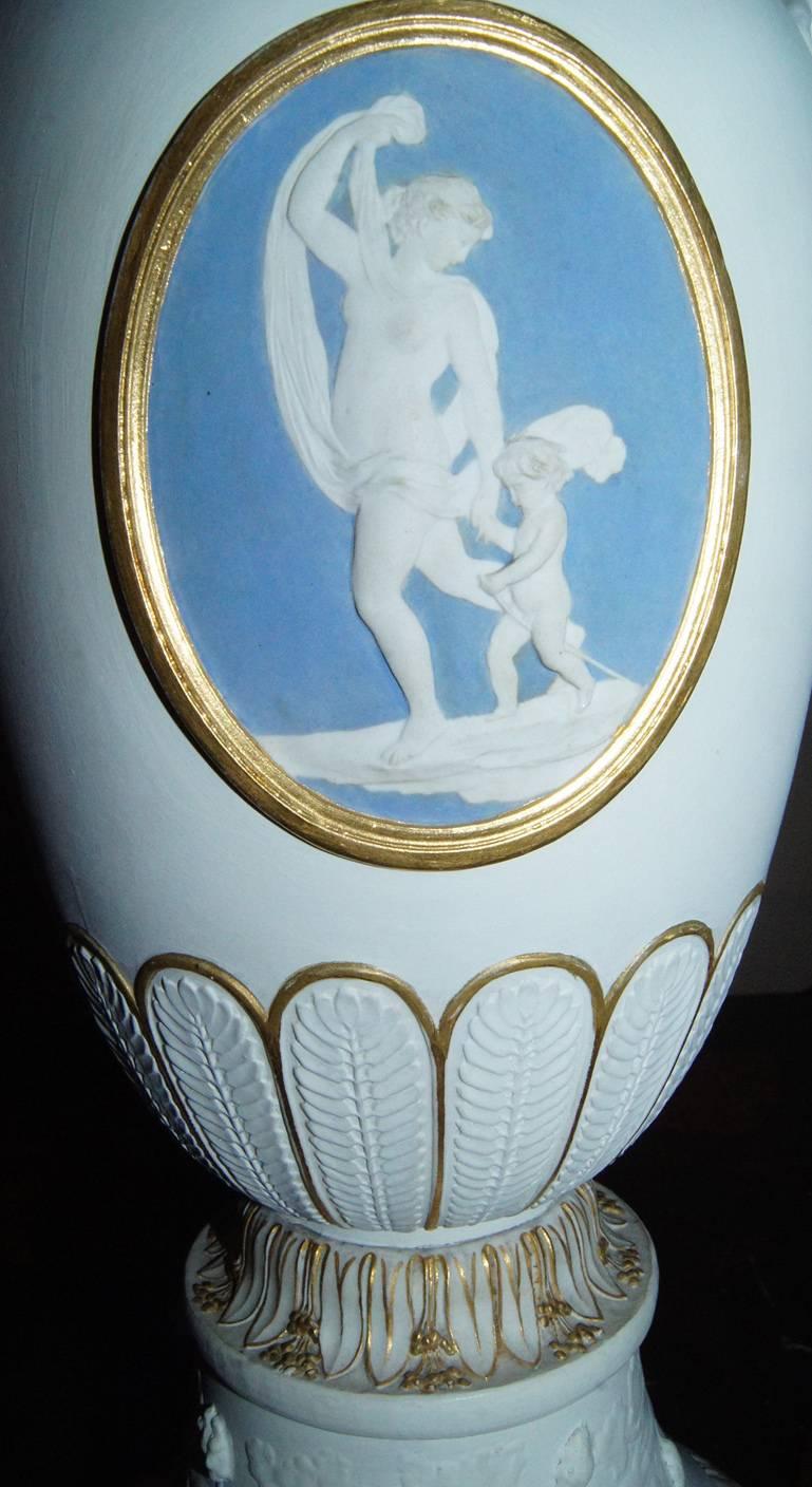 Wedgwood Porcelain Table Lamps In Good Condition In New York, NY