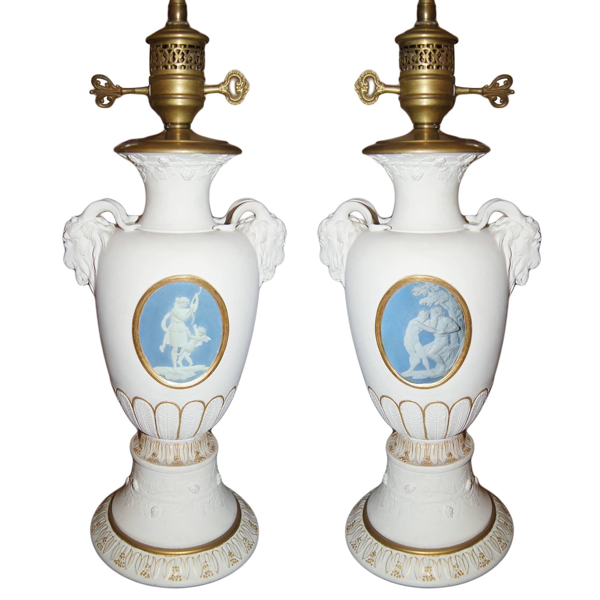 Wedgwood Porcelain Table Lamps