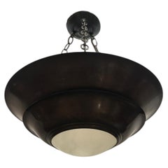 Set of Patinated Bronze Art Deco Light Fixtures, Sold Individually