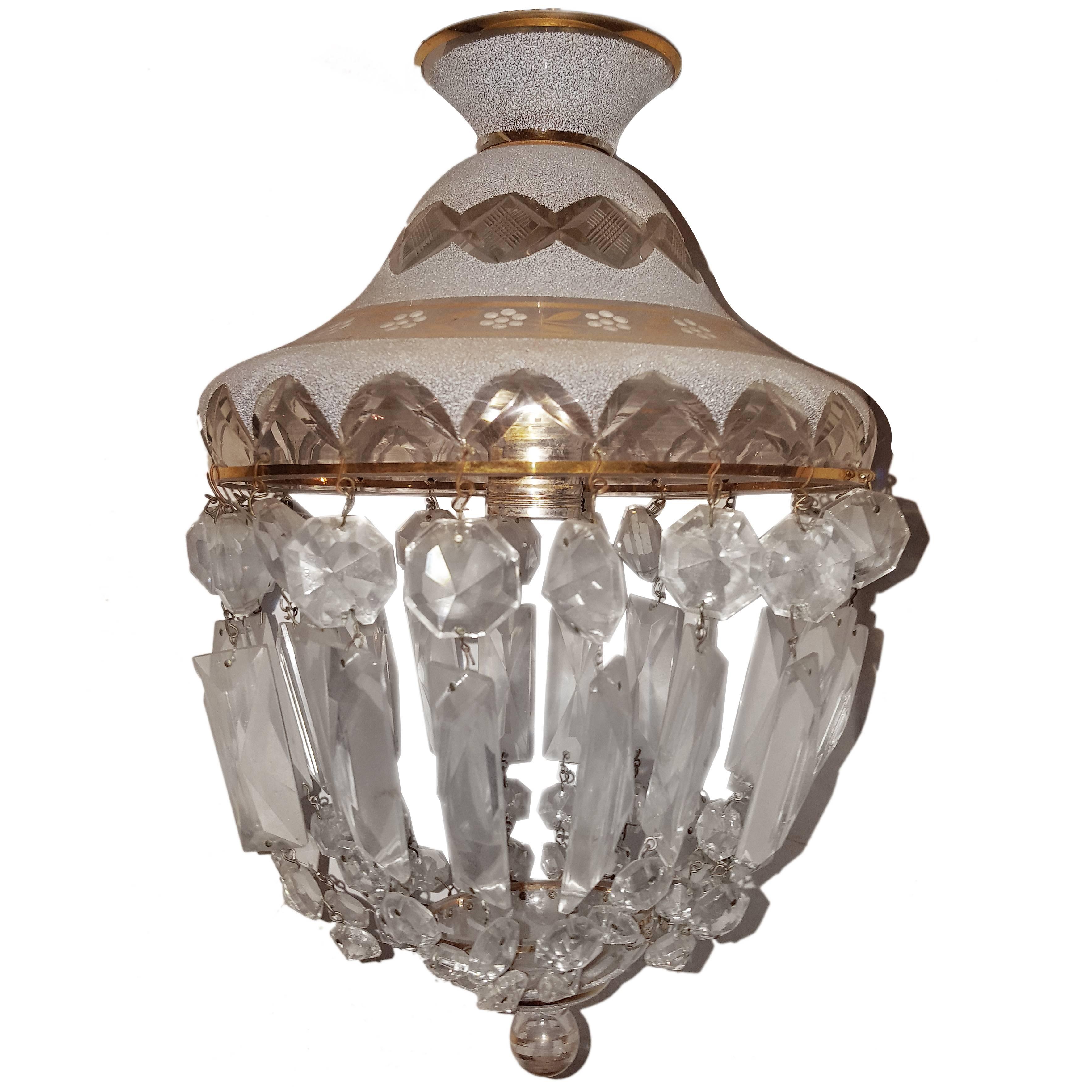 French Crystal Light Fixture