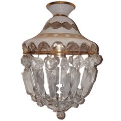 Used French Crystal Light Fixture