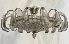 Vintage Smokey Gray Murano Chandelier