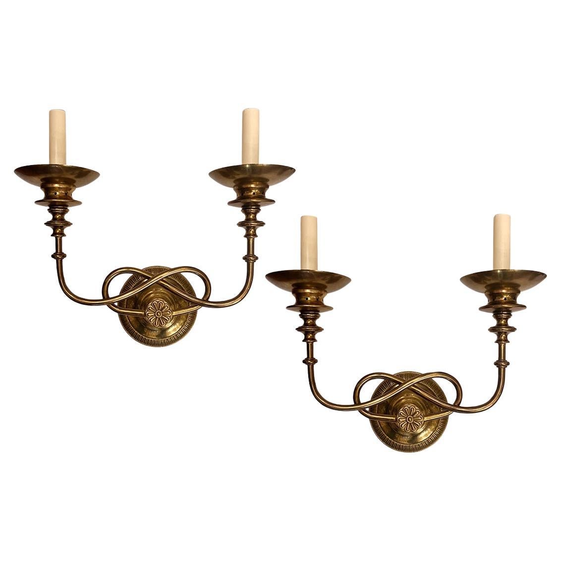 Set di applique in bronzo francese, vendute a coppia