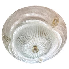 Large Italian Murano Glass Flush Mounted Light Fixture