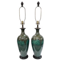 Pair of Large Italian Porcelain Lamps