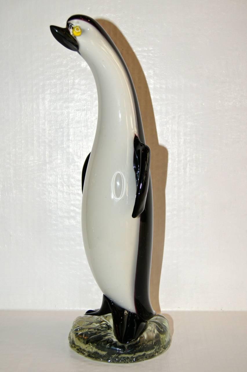 Murano Glass Penguin In Excellent Condition For Sale In New York, NY