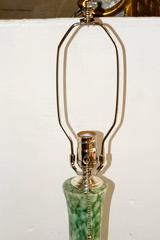 Large Mid Century Green Table Lamp