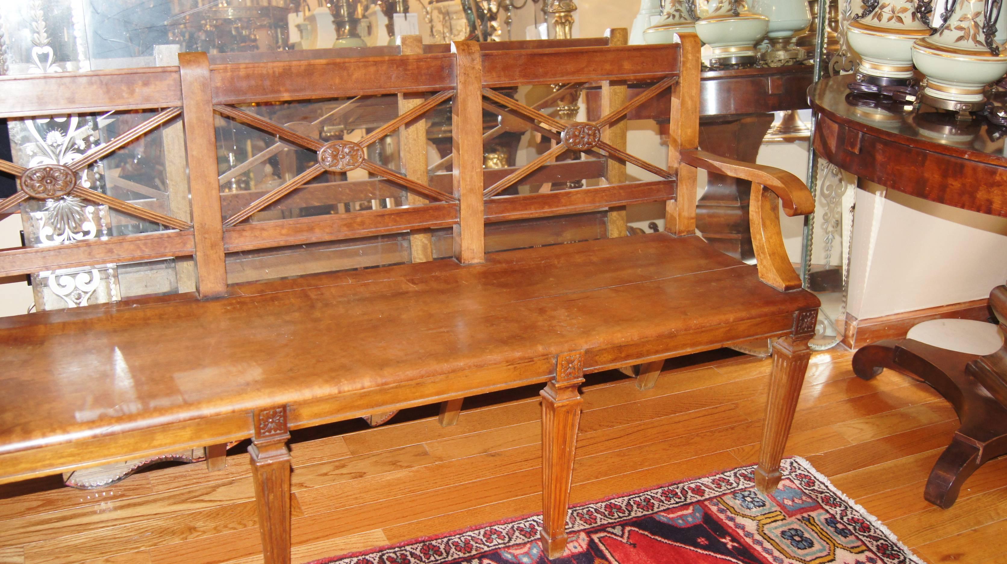 Early 20th Century Neoclassic Style Bench For Sale
