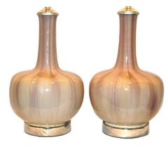 Mid-Century Glazed Porcelain Table Lamps