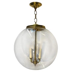 Pair of Vintage Italian Globe Light Fixtures. Sold Individually.