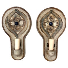 Pair of Midcentury Scandinavian Ceramic Sconces