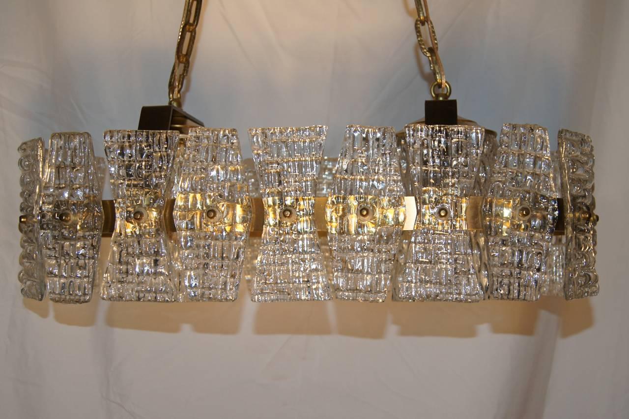 Plafón de cristal de mediados de siglo Sueco en venta