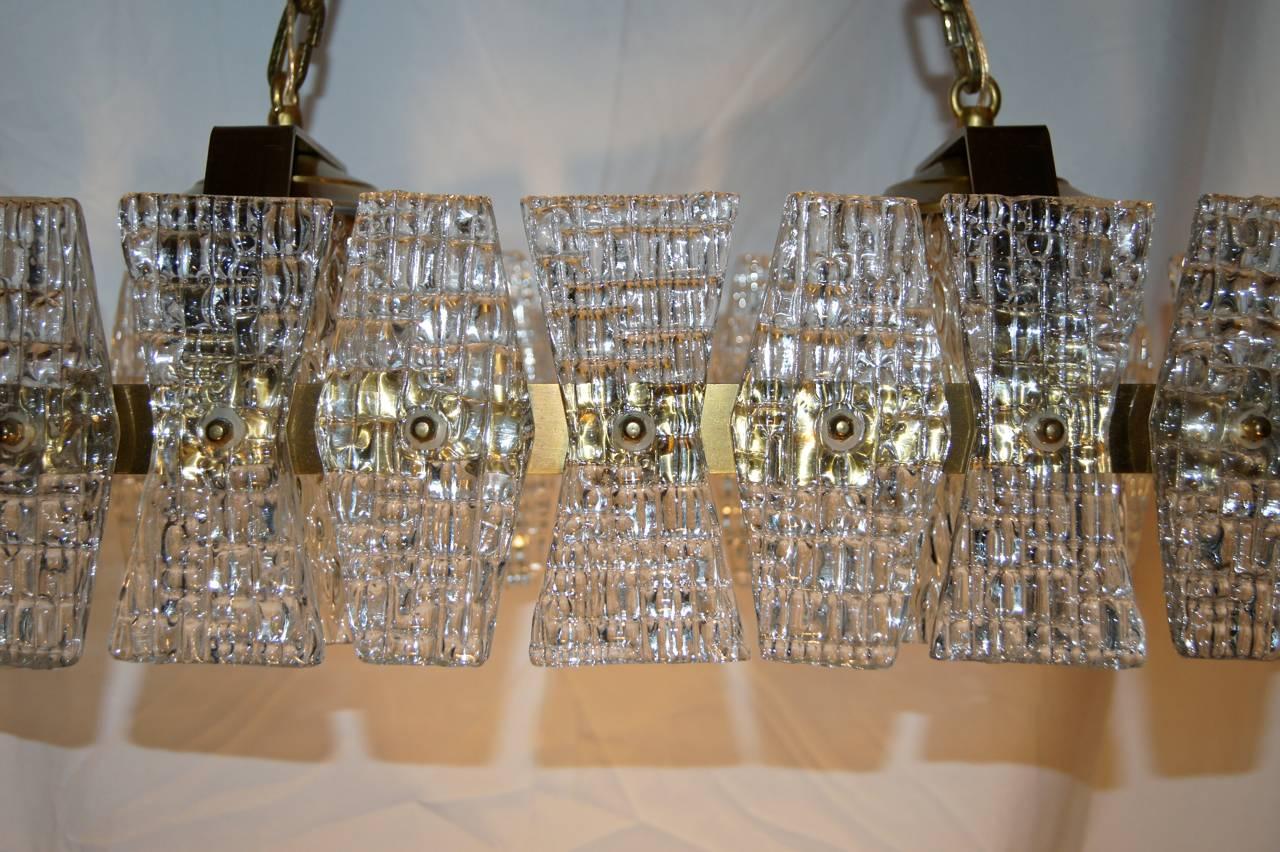 Mid-Century Glass Ceiling Fixture In Excellent Condition For Sale In New York, NY