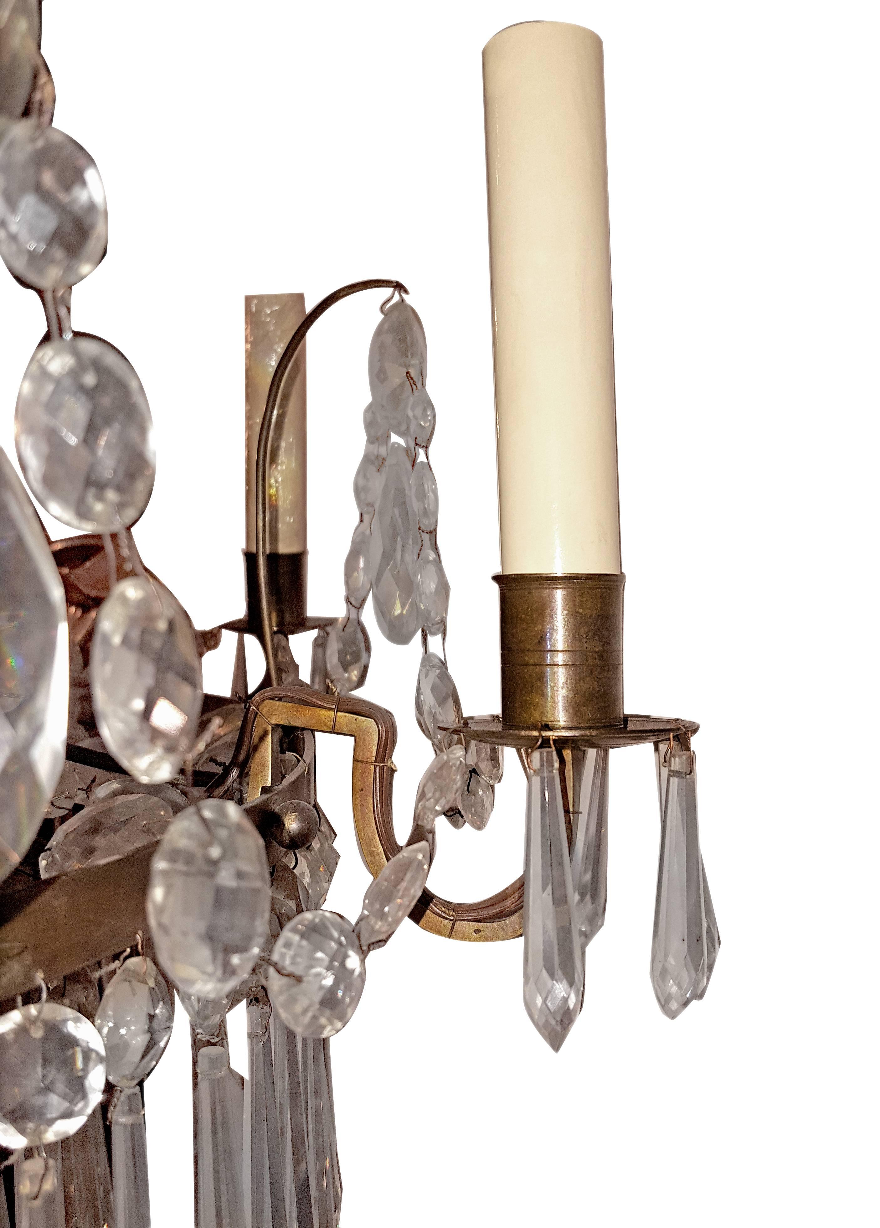 Neoclassic Swedish Crystal Chandelier 1