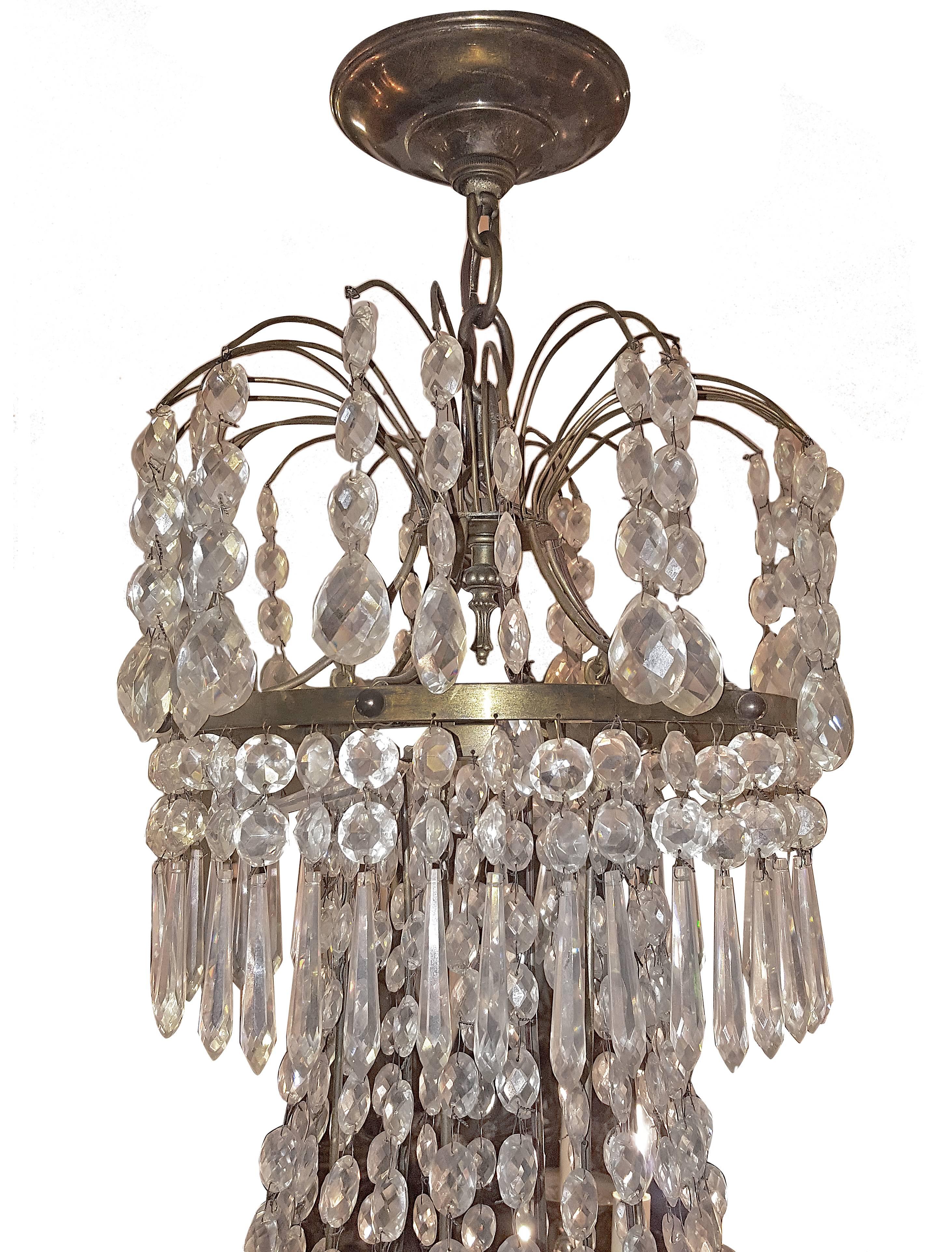 Neoclassic Swedish Crystal Chandelier 2