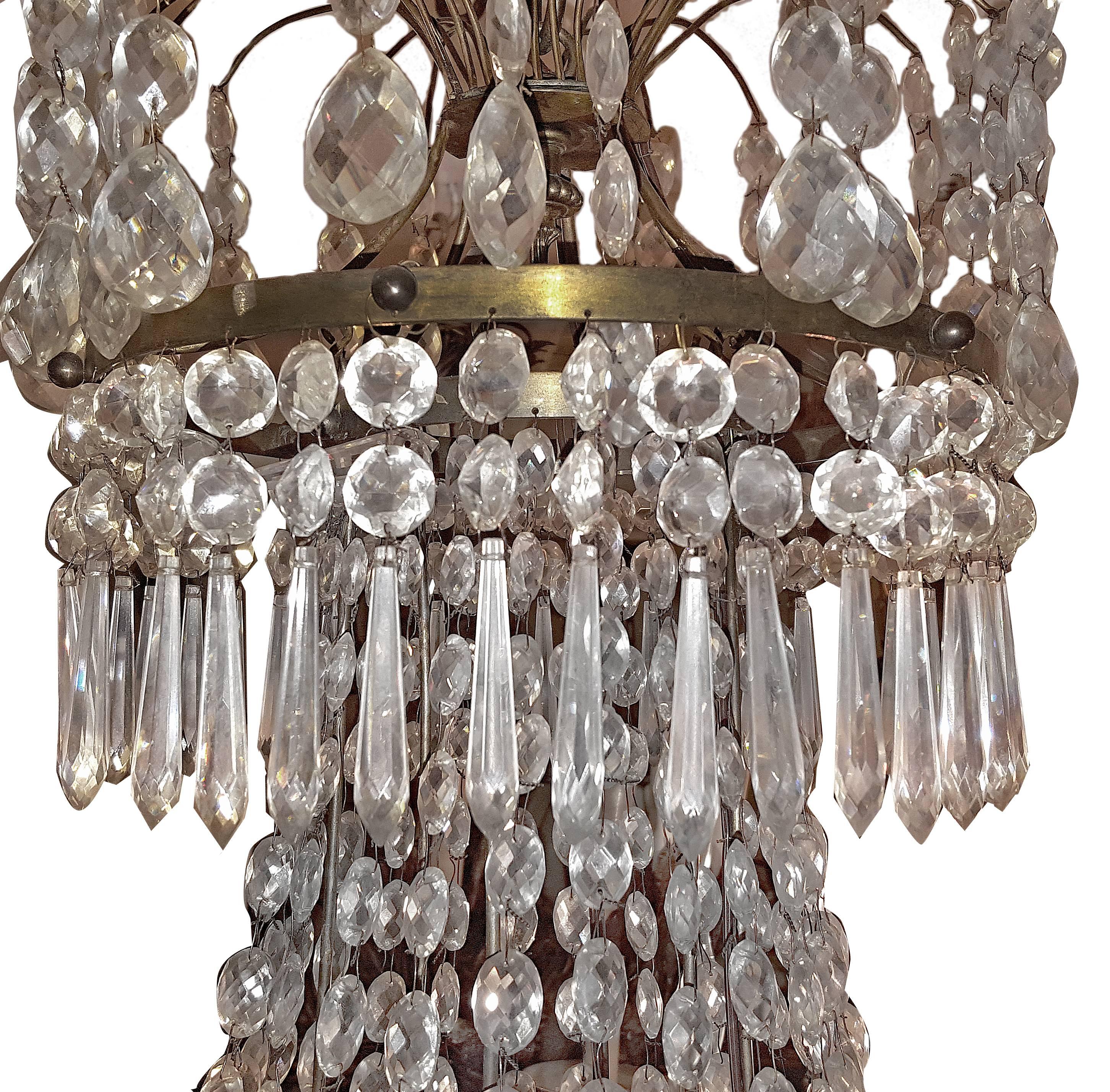 Neoclassic Swedish Crystal Chandelier 3