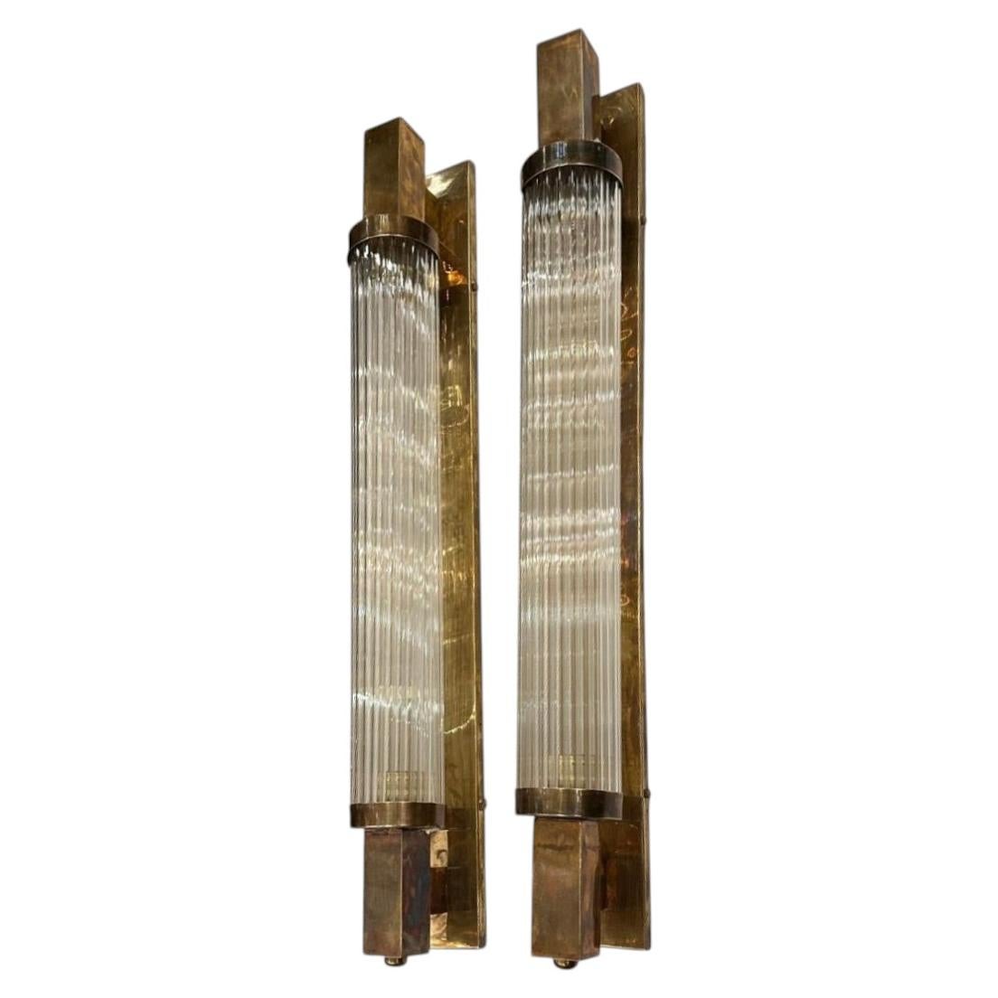 Set of 4 Art Deco Sconces, Sold per Pair