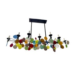 Vintage Swedish Horizontal Chandelier