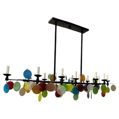 Vintage Swedish Horizontal Chandelier