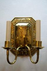 Pair of Swedish Repoussé Sconces