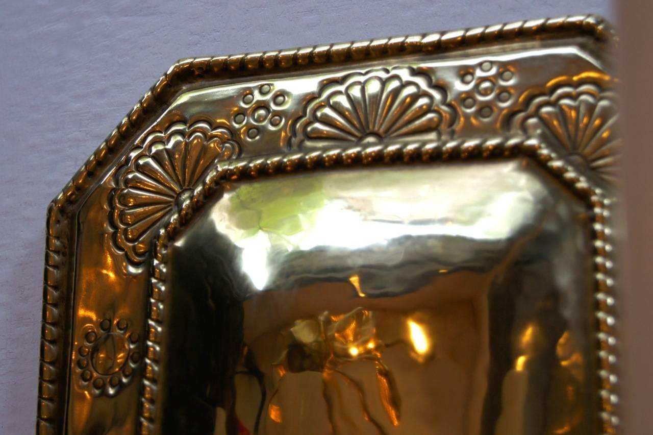 Early 20th Century Pair of Swedish Repoussé Sconces