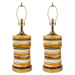 Pair of Large Ceramic Lamps