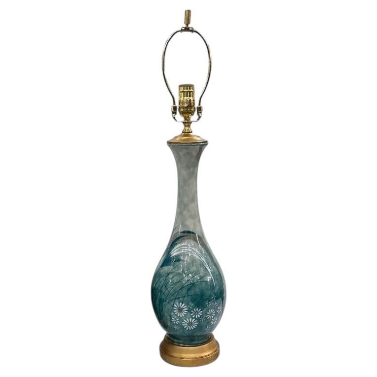 French Porcelain Floral Lamp
