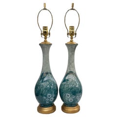 French Porcelain Floral Lamp