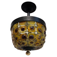 Art glass light fixture