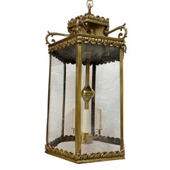 Vintage-Laterne im neoklassizistischen Stil aus englischer Bronze
